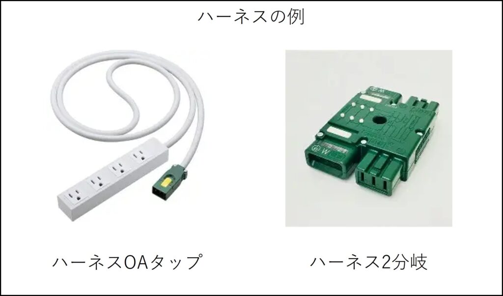 ハーネス、OAタップ、分岐、床下、コンセント